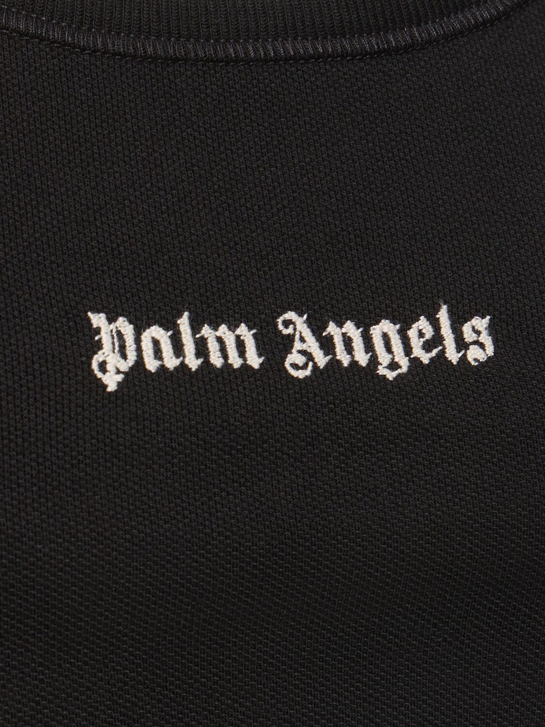 Shop Palm Angels Classic Logo Cotton Tank Top In Black