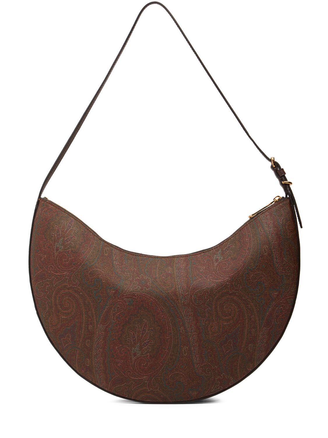 Shop Etro Large Essential Hobo Shoulder Bag In 棕色