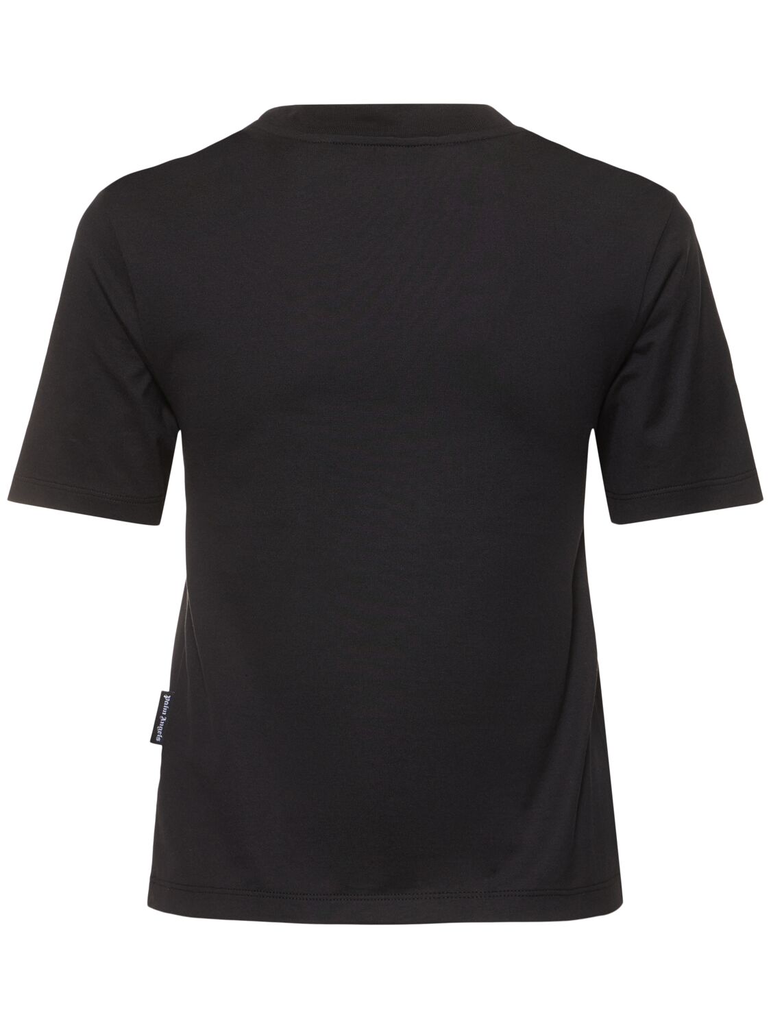 Shop Palm Angels Monograf Fitted Cotton T-shirt In Black