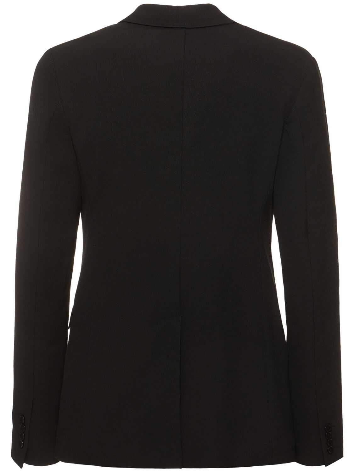 Shop Dolce & Gabbana Single Breasted Stretch Cotton Blazer In Black