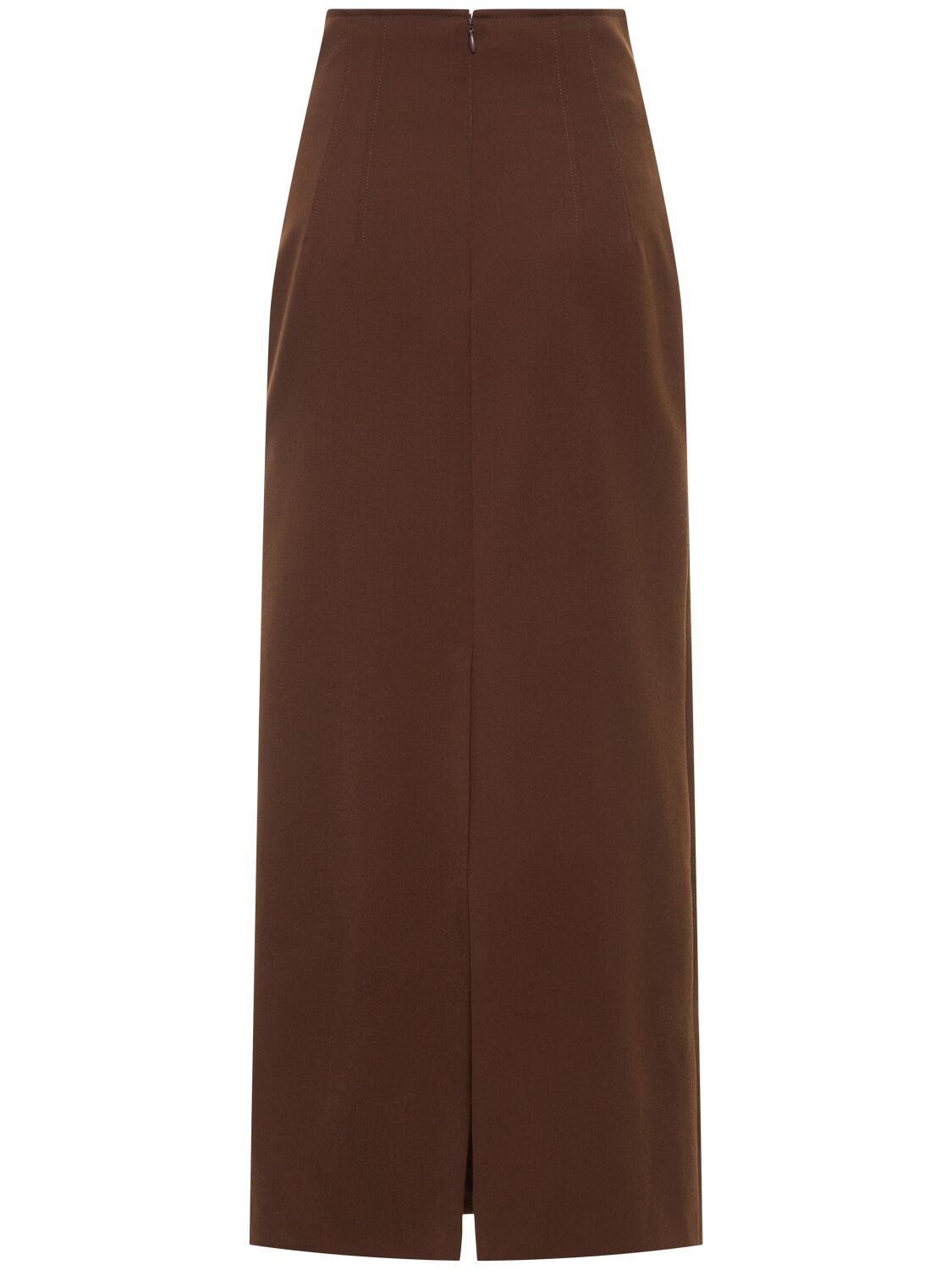 Shop The Andamane Shelby Wool Blend Maxi Skirt In Brown