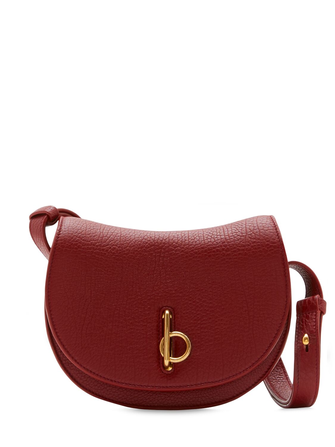 Burberry Mn Rocking Horse Leather Shoulder Bag In Brown
