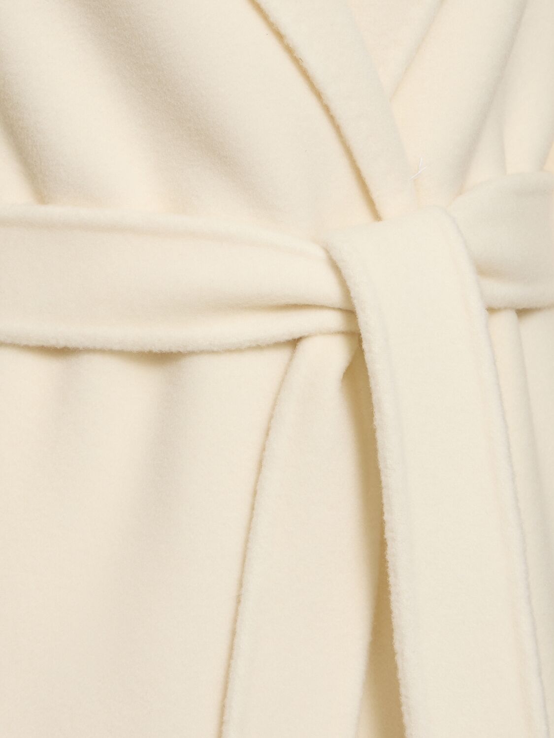 Shop Max Mara Ludmilla2 Cashmere Long Coat W/ Belt In Ivory