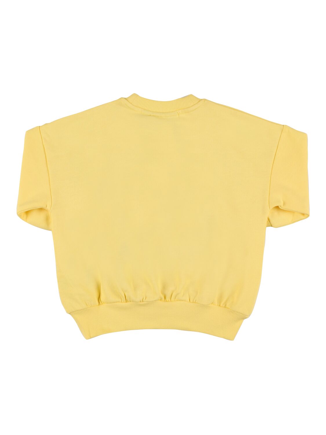 Shop Mini Rodini Embroidered Cotton Sweatshirt In Yellow
