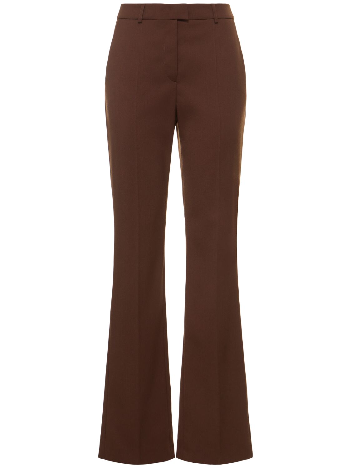 The Andamane Gladys Wool Blend Straight Pants In Brown
