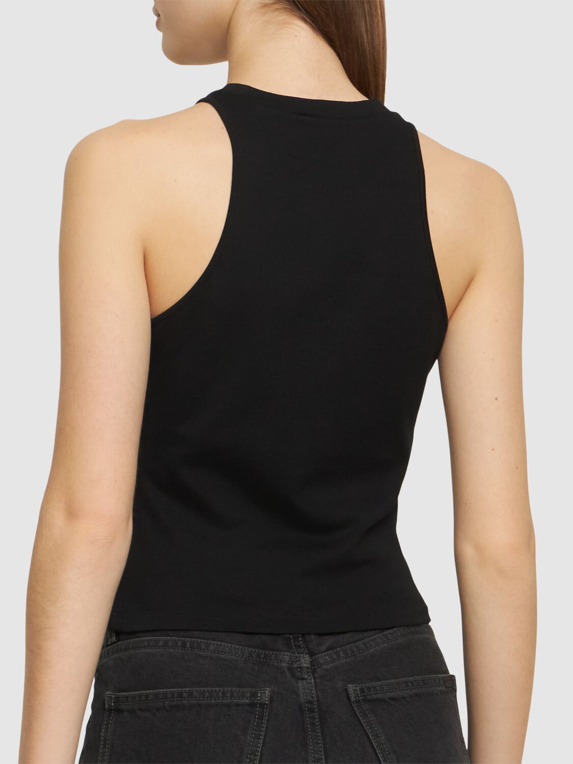 Shop The Andamane Sadie Jersey Tank Top In Black