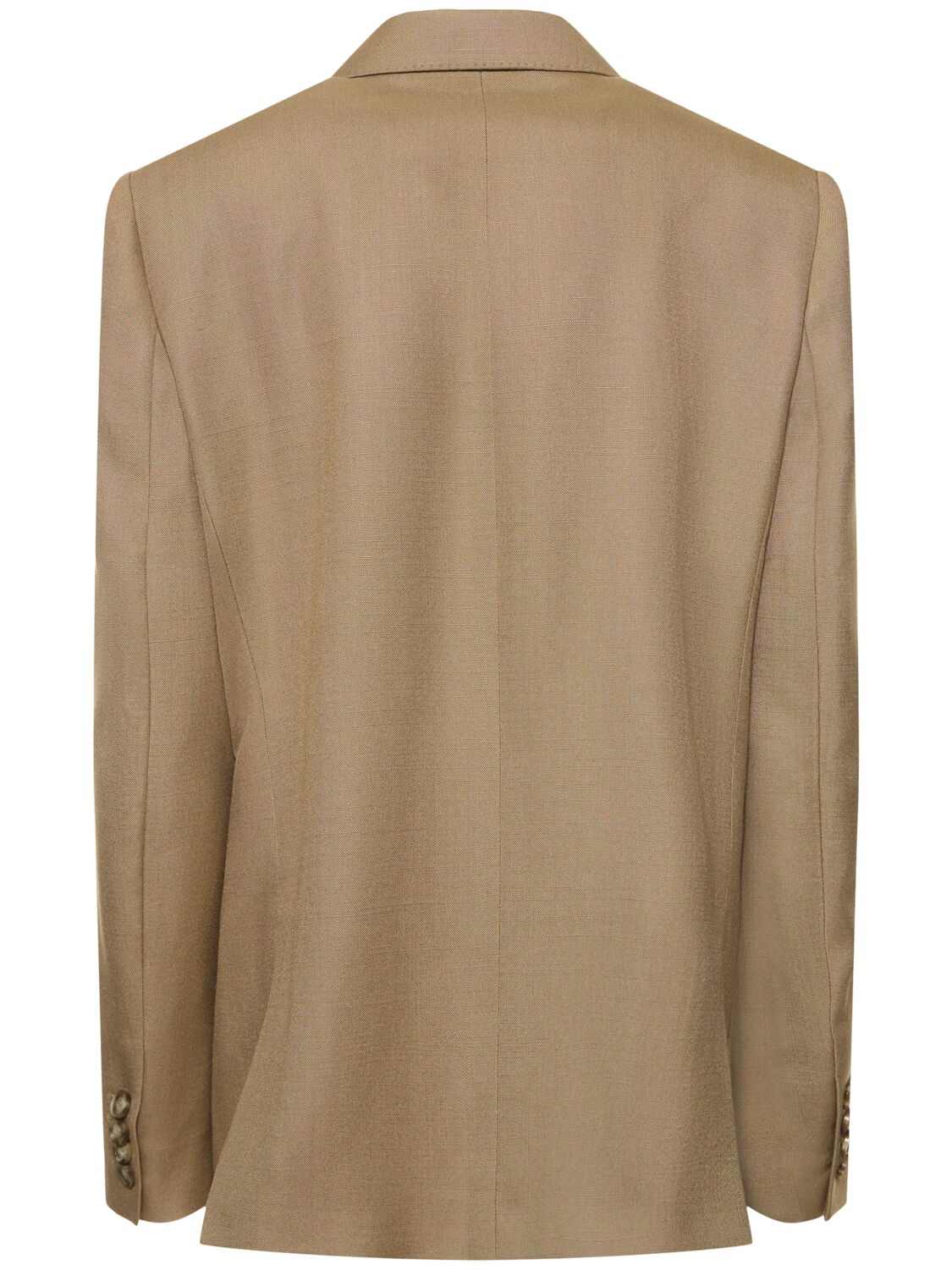 Shop Stella Mccartney Embellished Viscose Oversize Blazer In Dark Beige