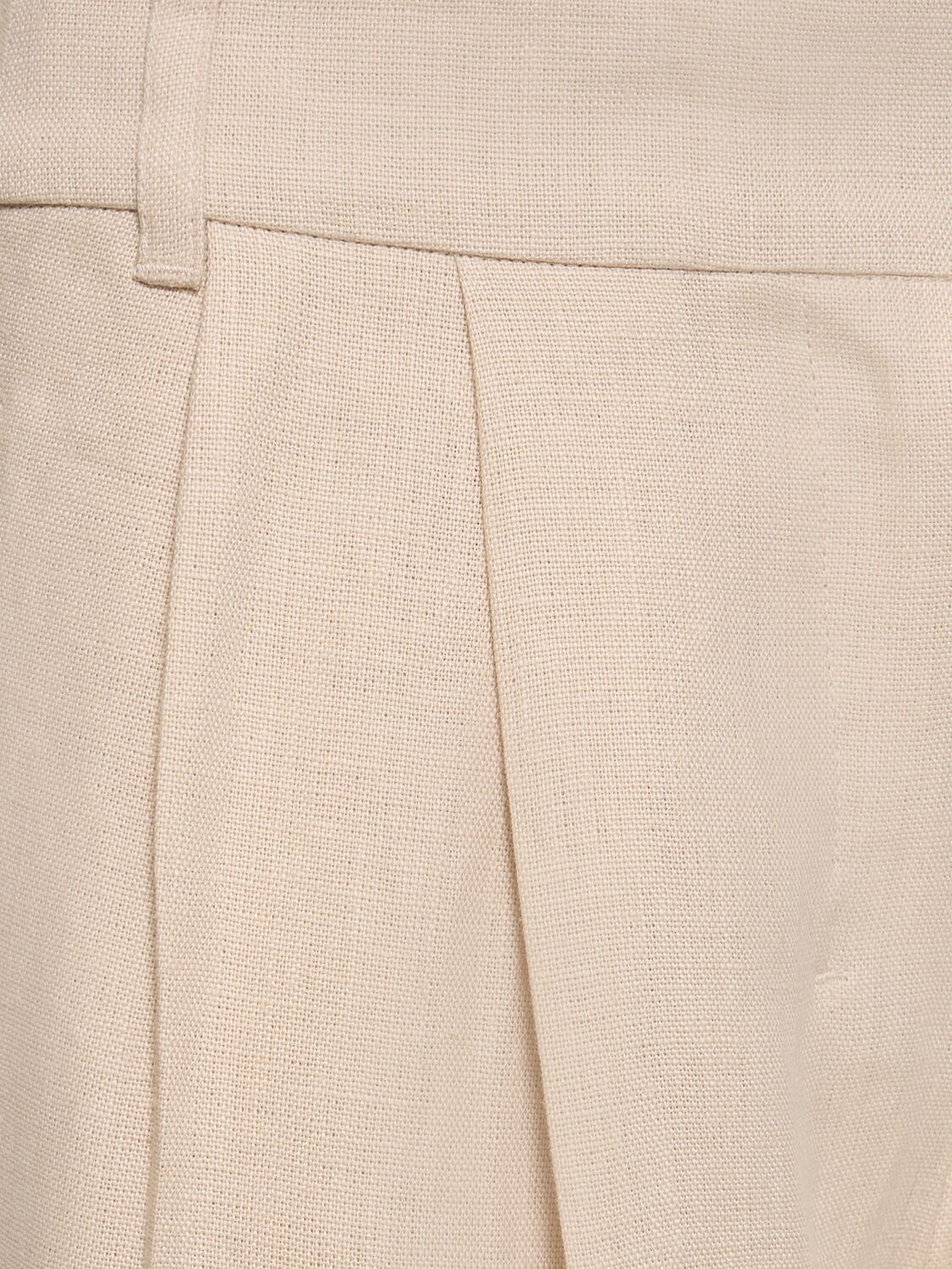 Shop 's Max Mara Lira Linen Pleated Wide Pants In Light Beige
