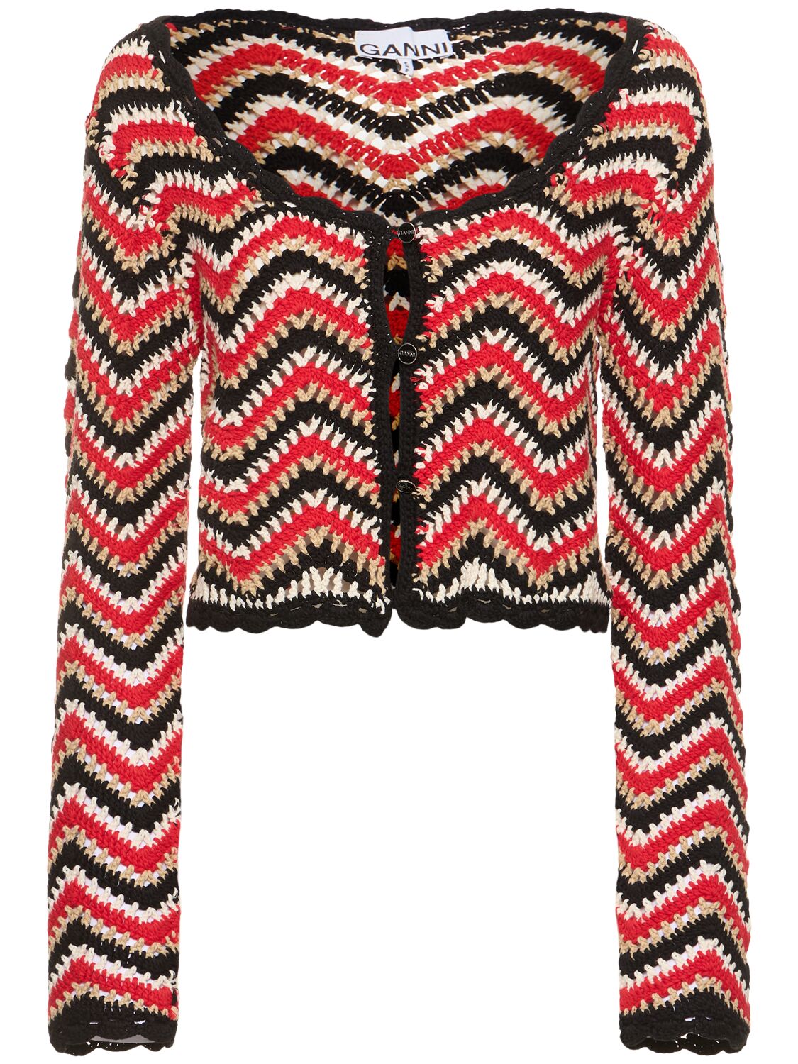Image of Cotton Crochet Cardigan