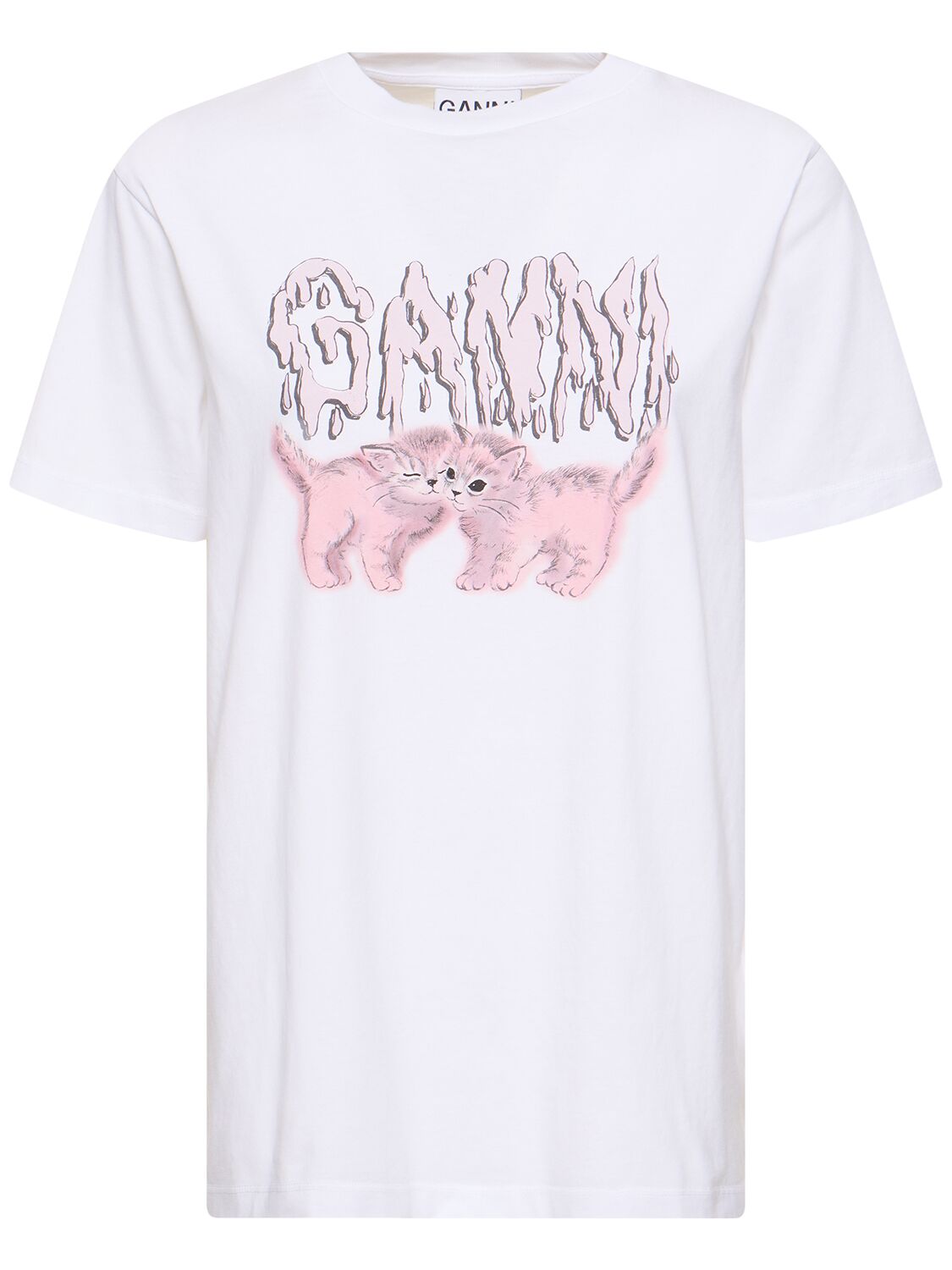 GANNI Cats Basic Jersey Relaxed T-shirt