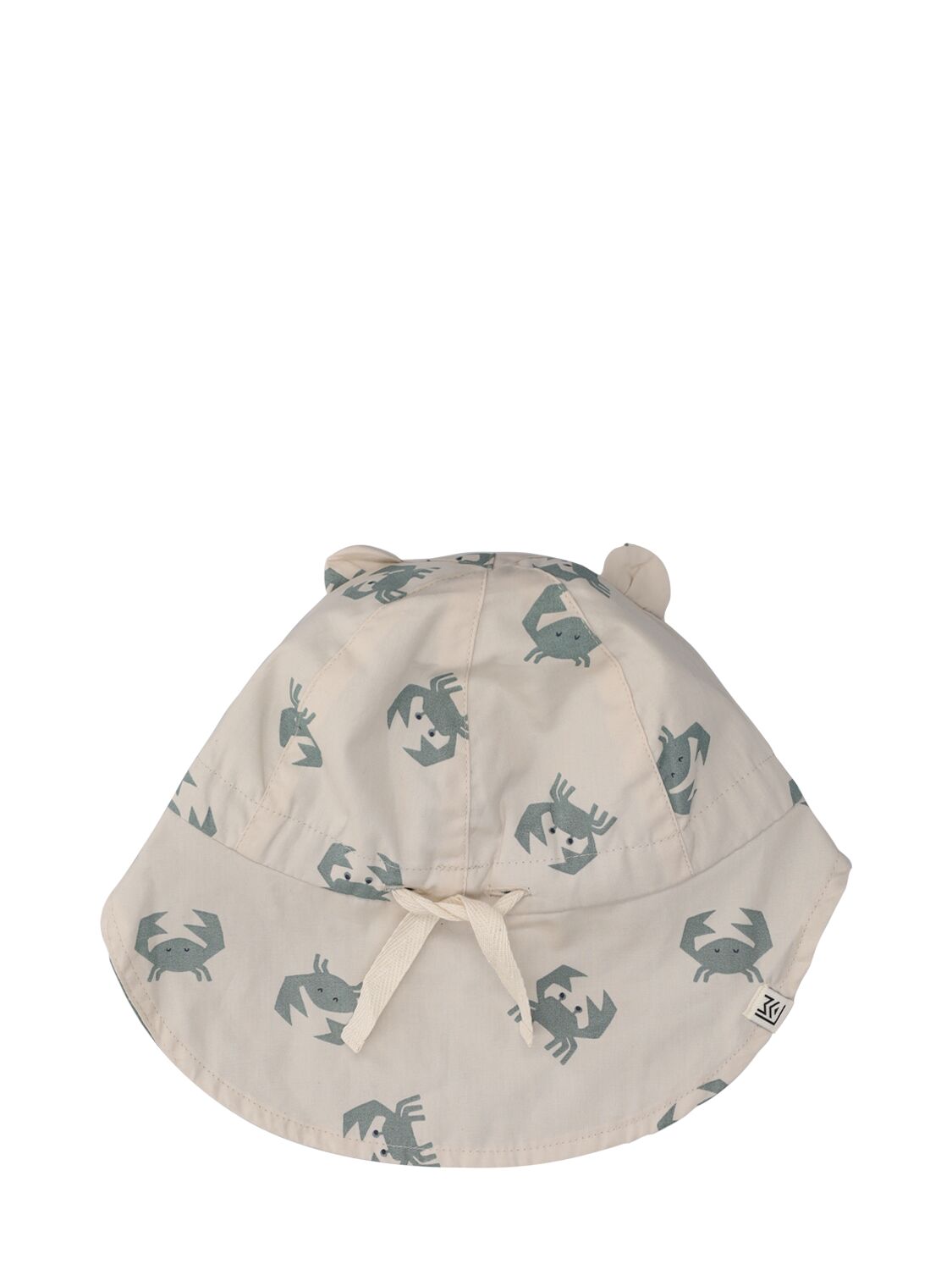 Shop Liewood Crab Print Reversible Organic Cotton Hat In Multicolor