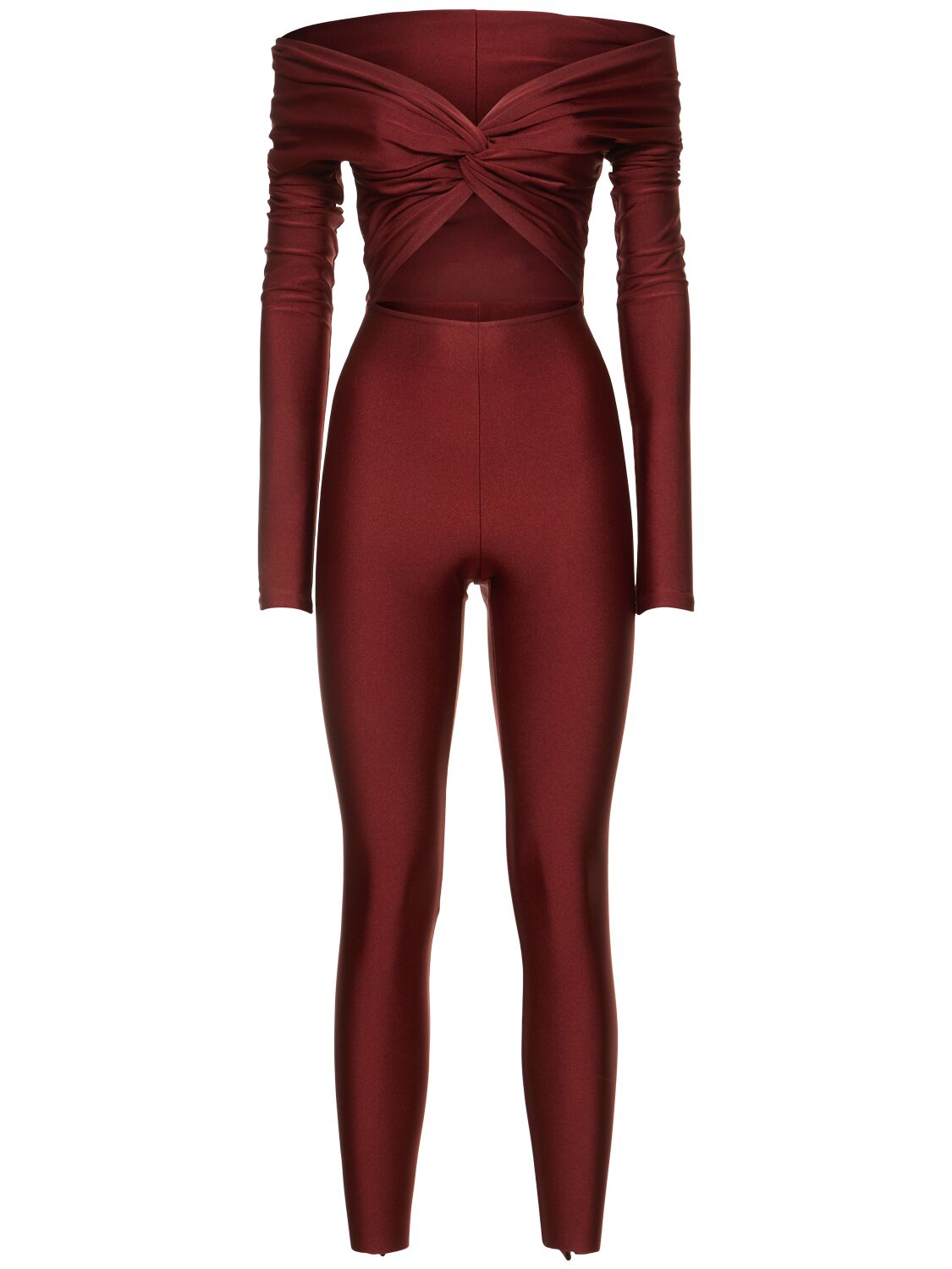 The Andamane Kendall Off-the-shoulder Jumpsuit In Red
