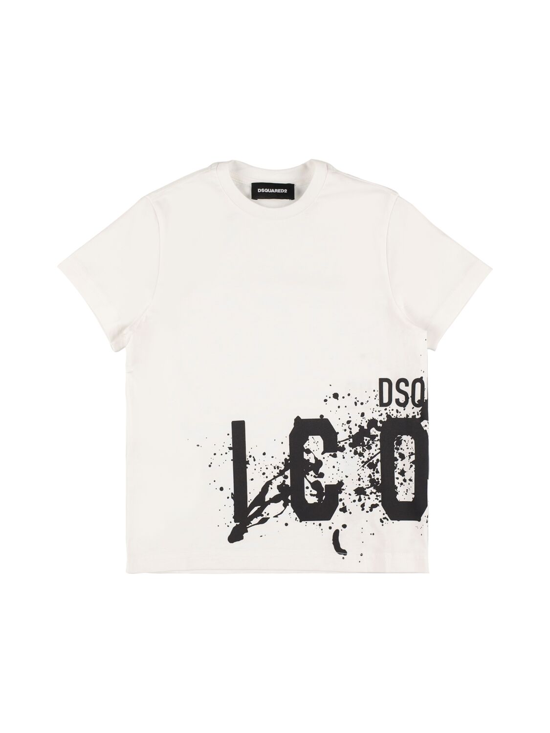 Dsquared2 Kids' Printed Cotton Jersey T-shirt In White