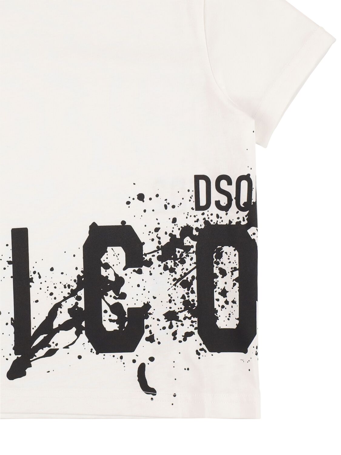 Shop Dsquared2 Printed Cotton Jersey T-shirt In White