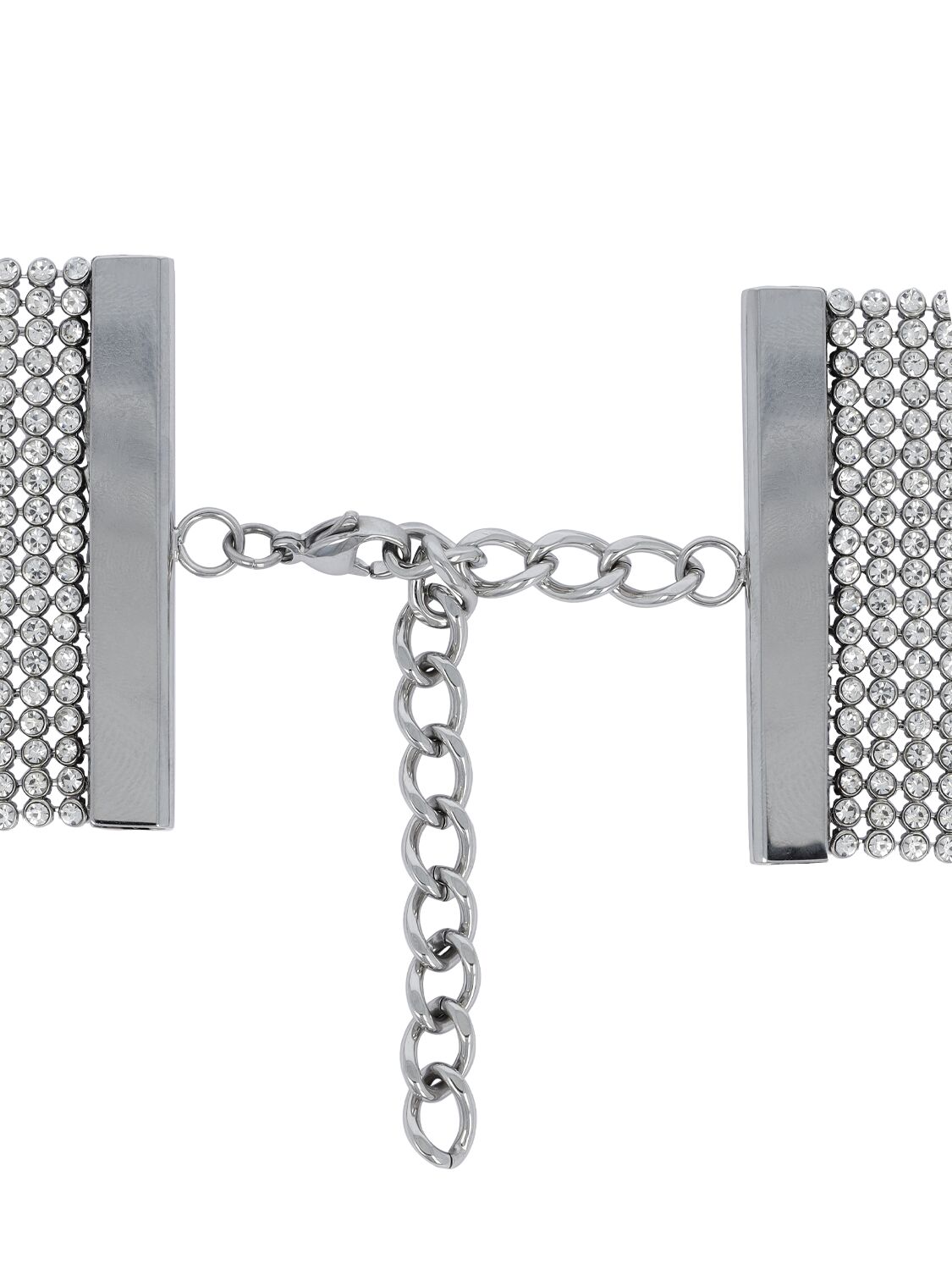 Shop Rabanne Crystal Bracelet In Silver