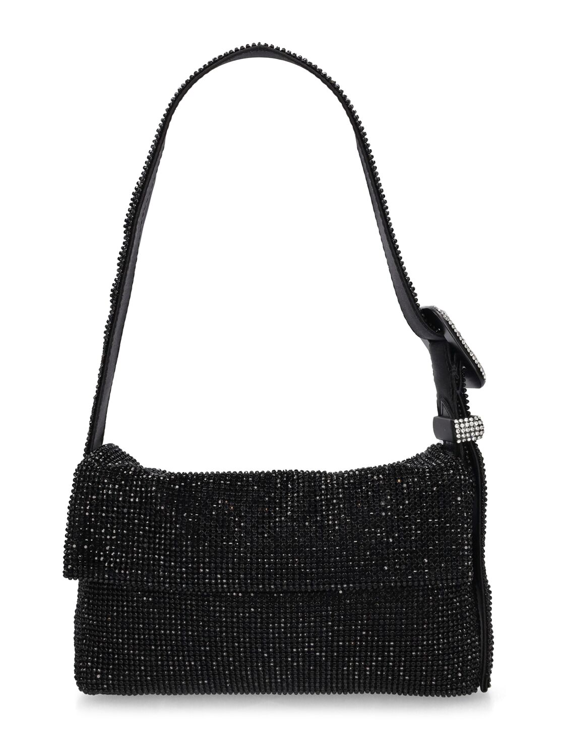 Benedetta Bruzziches Vitty Mignon Mesh Shoulder Bag In Jet Black