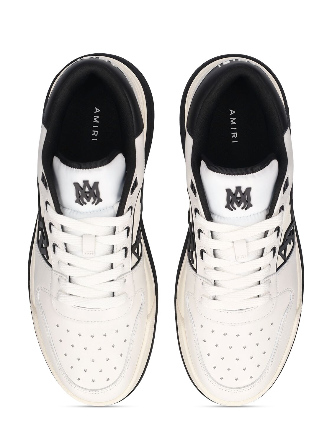 Shop Amiri Classic Leather Low Top Sneakers In White,black