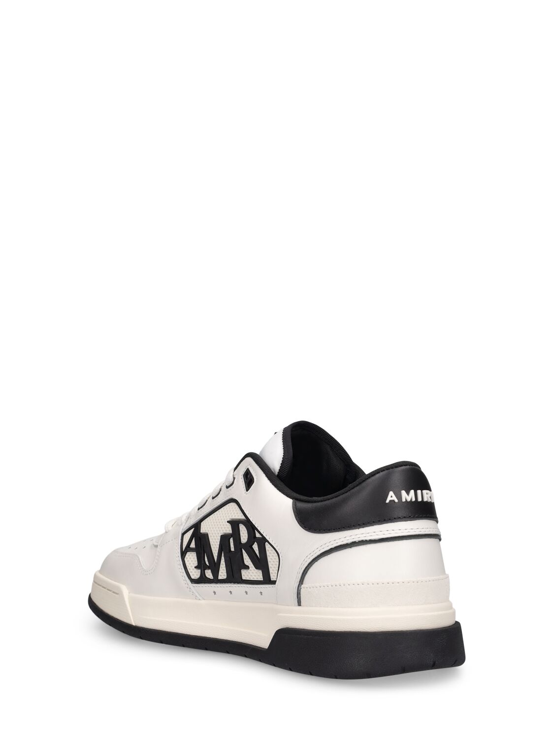 Shop Amiri Classic Leather Low Top Sneakers In White,black
