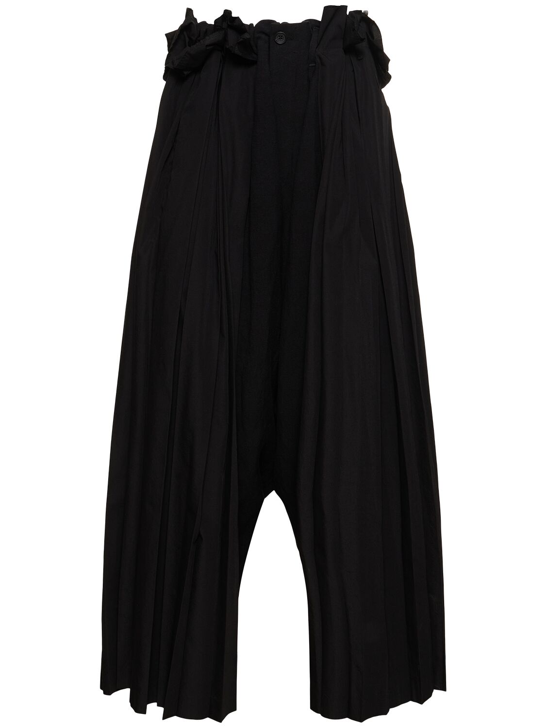 Yohji Yamamoto G-pleated Sarouel Tech Pants In Black