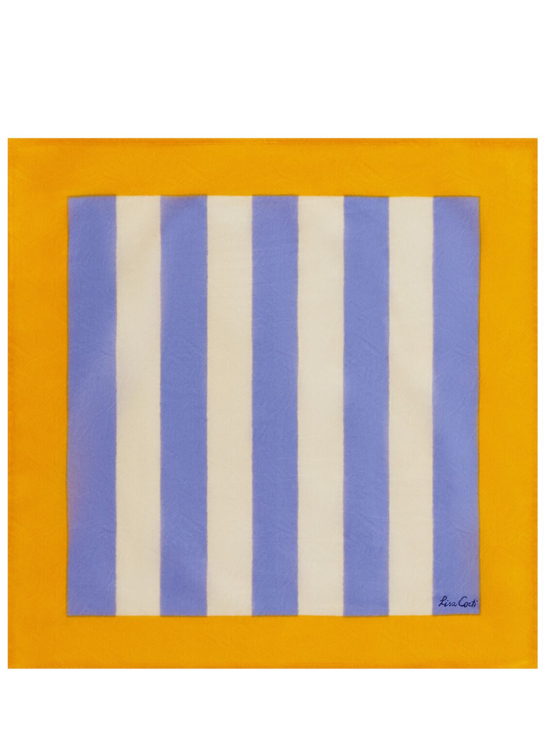 Lisa Corti Set Of 4 Nizam Stripes Napkins In Blue