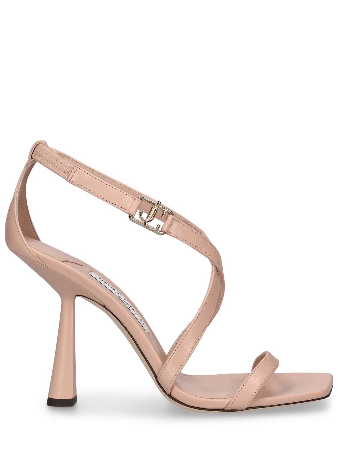 Jimmy Choo 100mm Jessica Leather Sandals In Nude