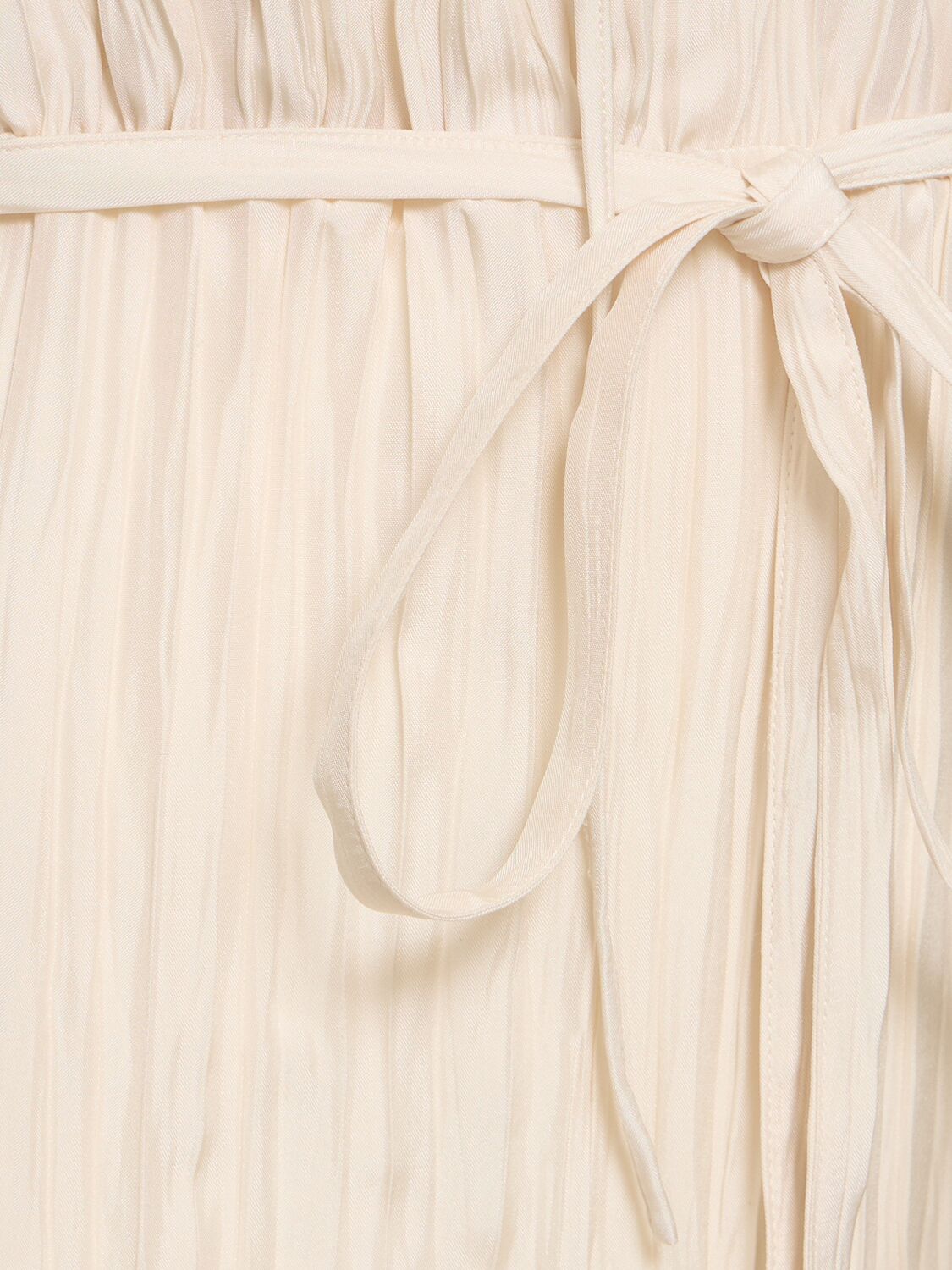 Altuzarra Carol Long Sleeve Satin Midi Dress In Beige