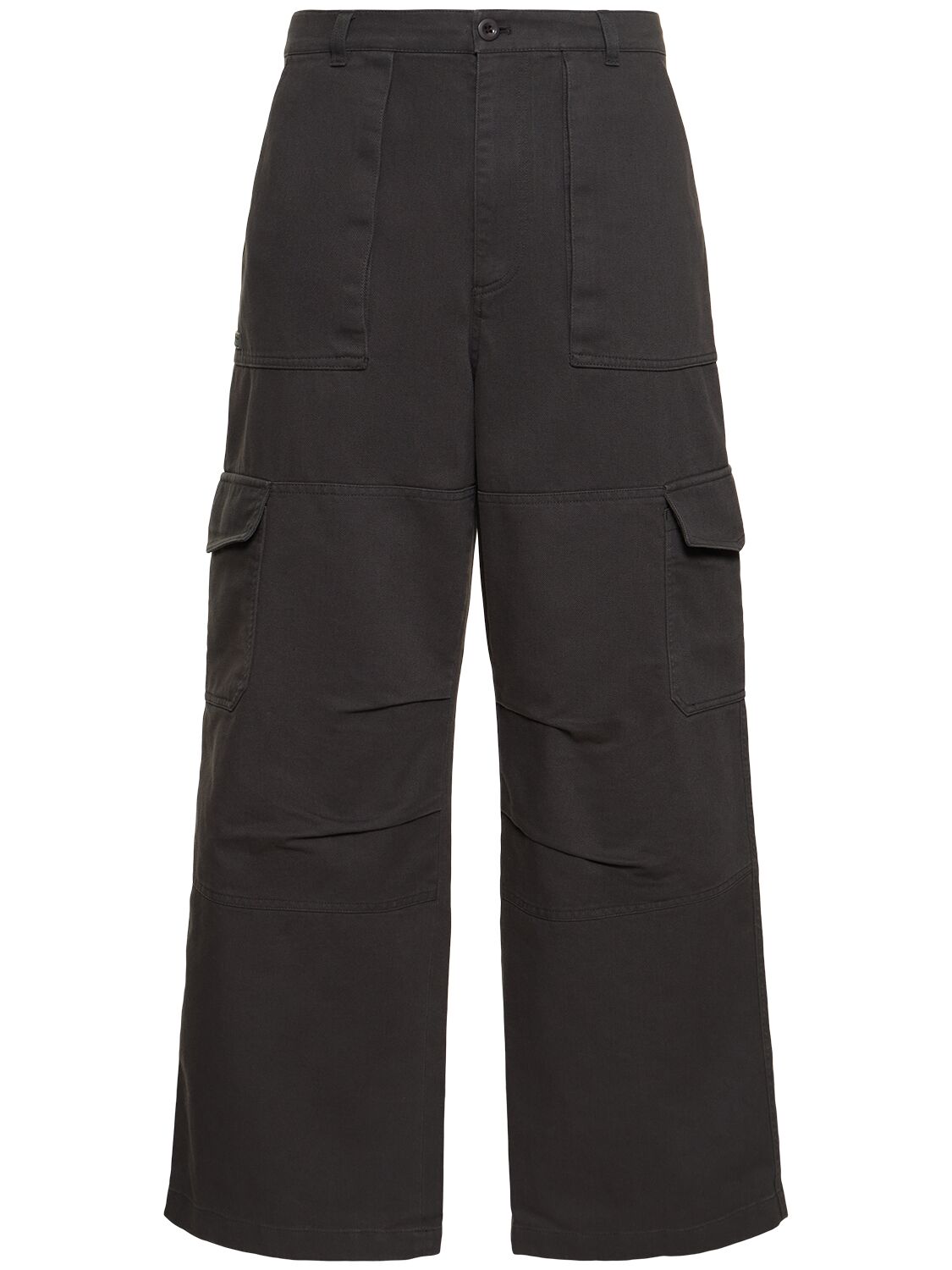 Shop Acne Studios Patson Cotton Blend Twill Cargo Pants In Dark Grey