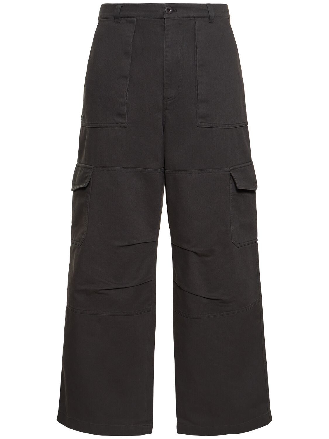 Acne Studios Patson Cotton Blend Twill Cargo Pants In Dark Grey