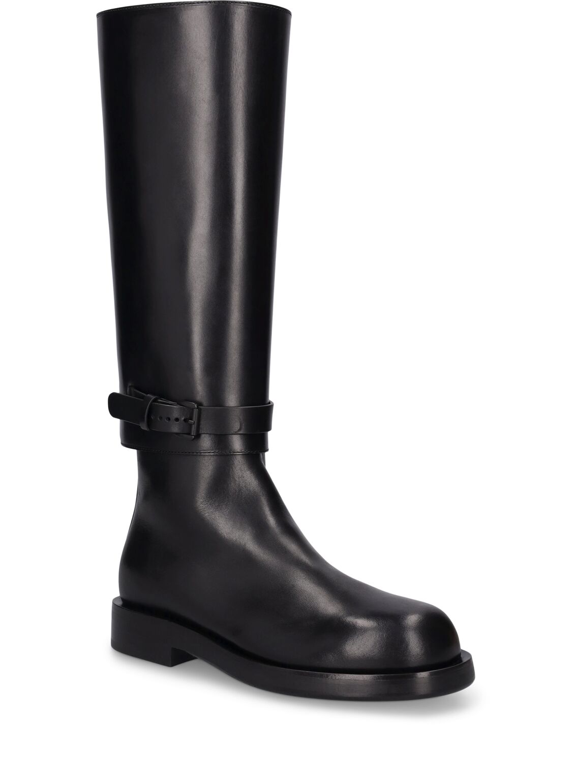 Shop Ann Demeulemeester 35mm Ted Leather Riding Boots In Black