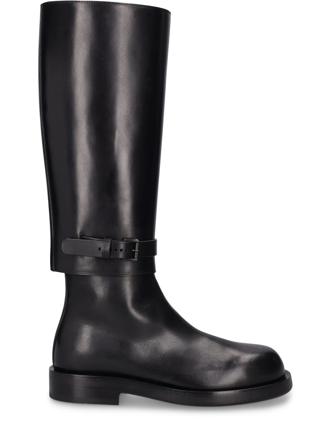 Ann Demeulemeester 35mm Ted Leather Riding Boots In Black