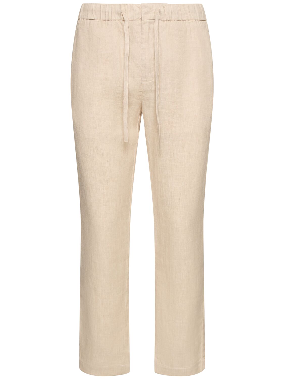 Frescobol Carioca Oscar Linen & Cotton Chino Pants In Sand