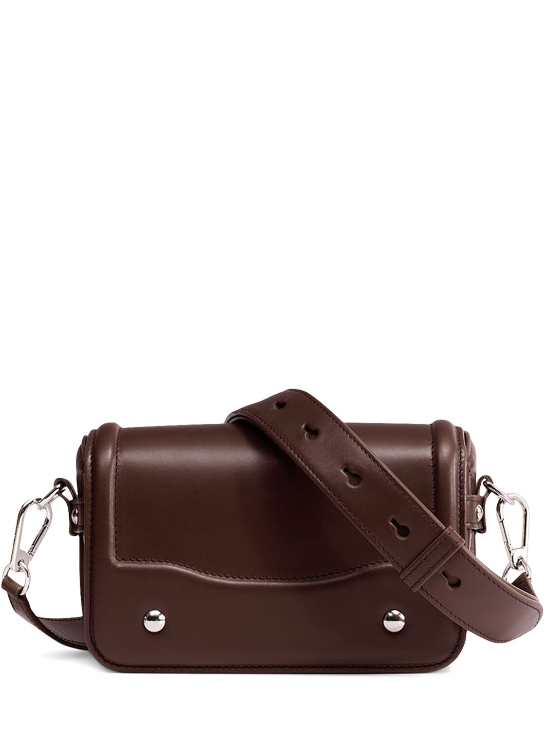 LEMAIRE MINI RANSEL GLOSSY SATCHEL LEATHER BAG