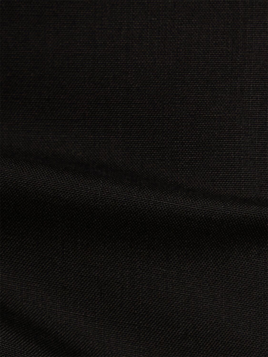 Shop Philosophy Di Lorenzo Serafini Linen Blend Side Split Long Skirt In Black