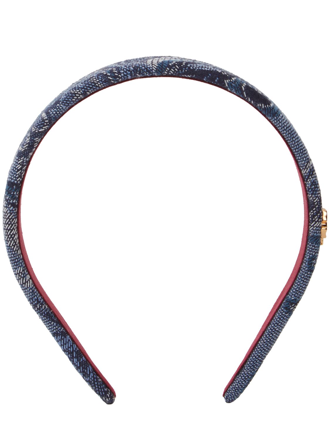 Etro Fiore Denim Headband In 蓝色/多色