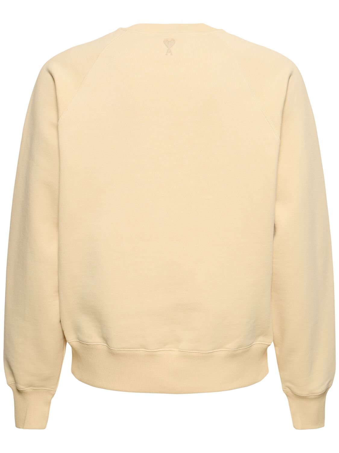 Shop Ami Alexandre Mattiussi Logo Printed Boxy Sweatshirt In Cream