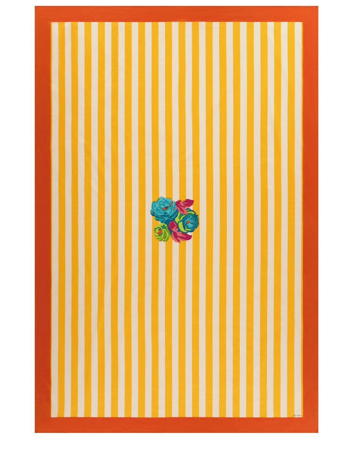 Lisa Corti Nizam Stripes Tablecloth In Yellow