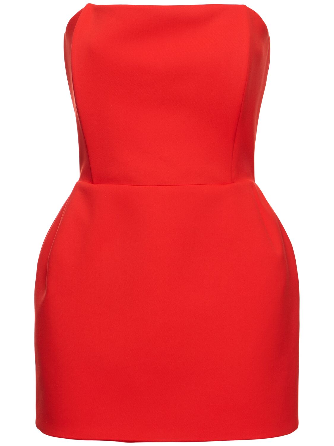 Magda Butrym Taffeta Strapless Mini Dress In Red