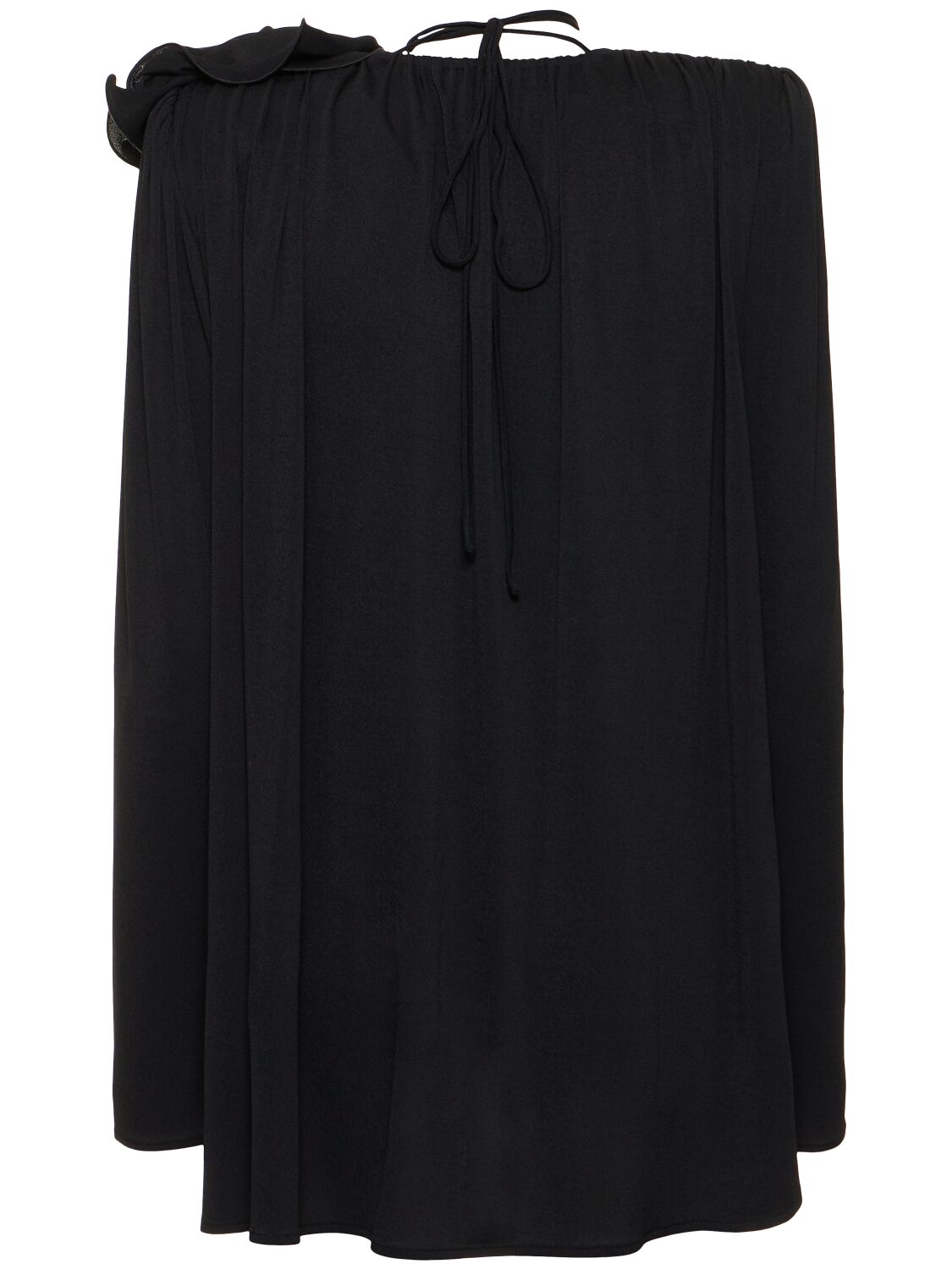 Shop Magda Butrym Jersey Shirt W/ Flowers In Black