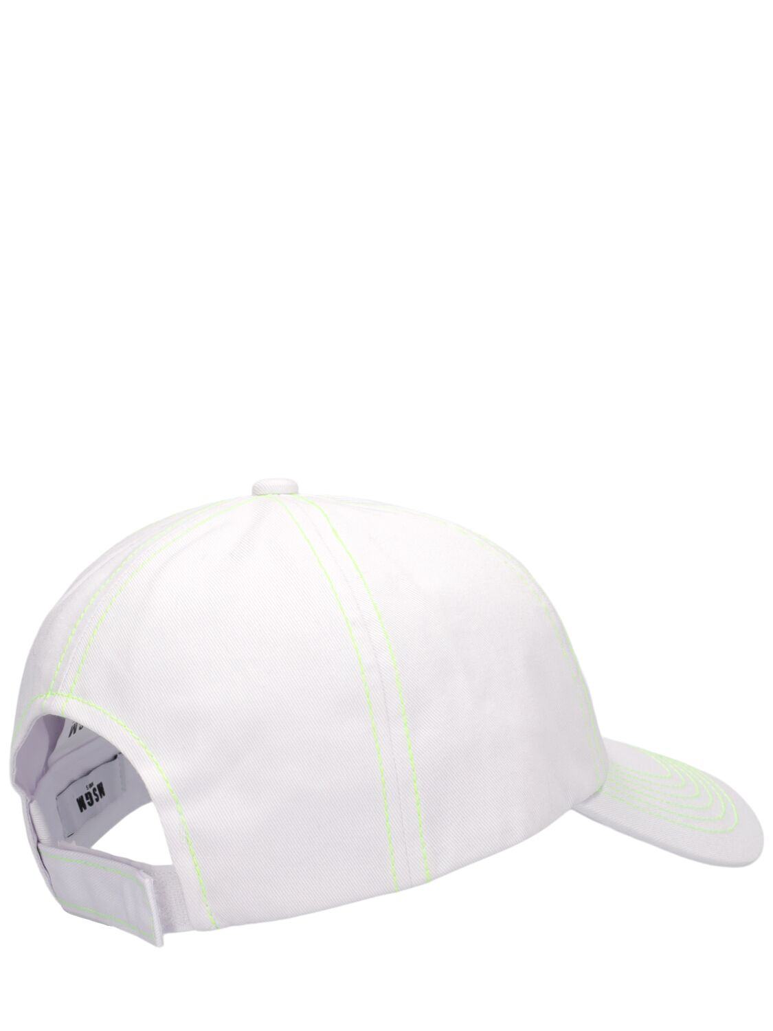 Shop Msgm Cotton Baseball Hat In White