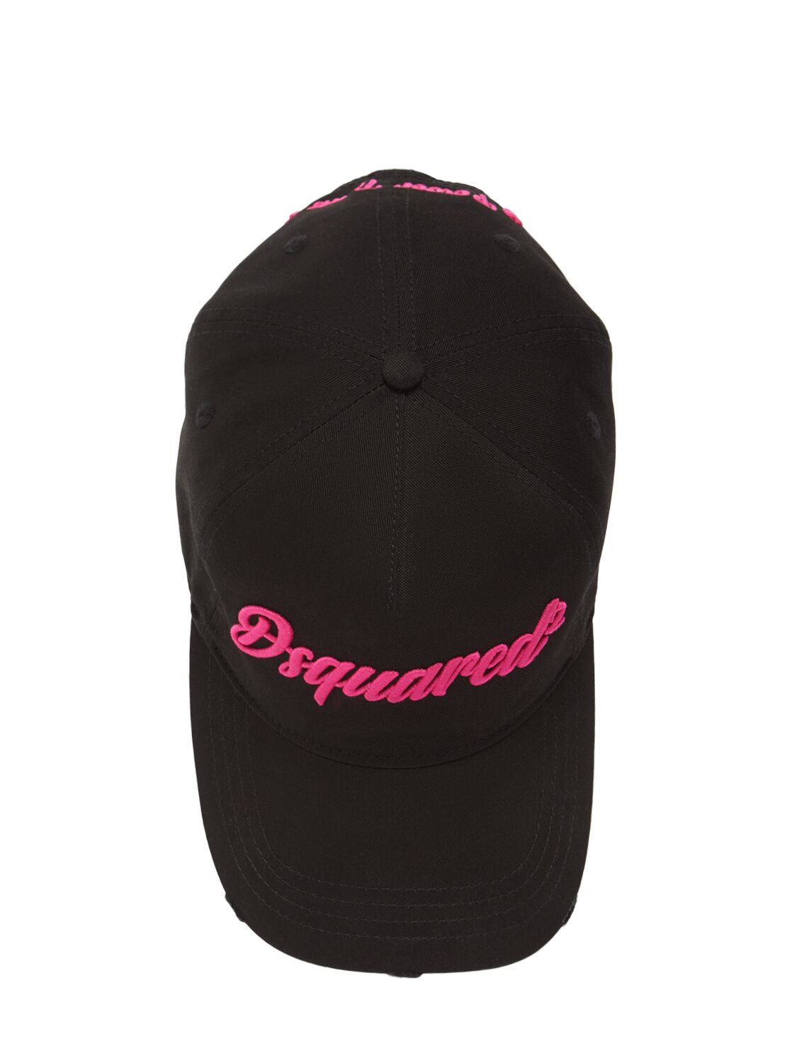 Shop Dsquared2 Logo Baseball Cap In Black/pink