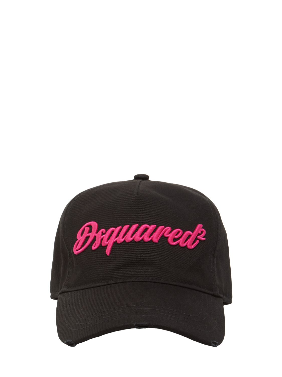 Dsquared2 Logo-embroidered Baseball Cap In Black/pink