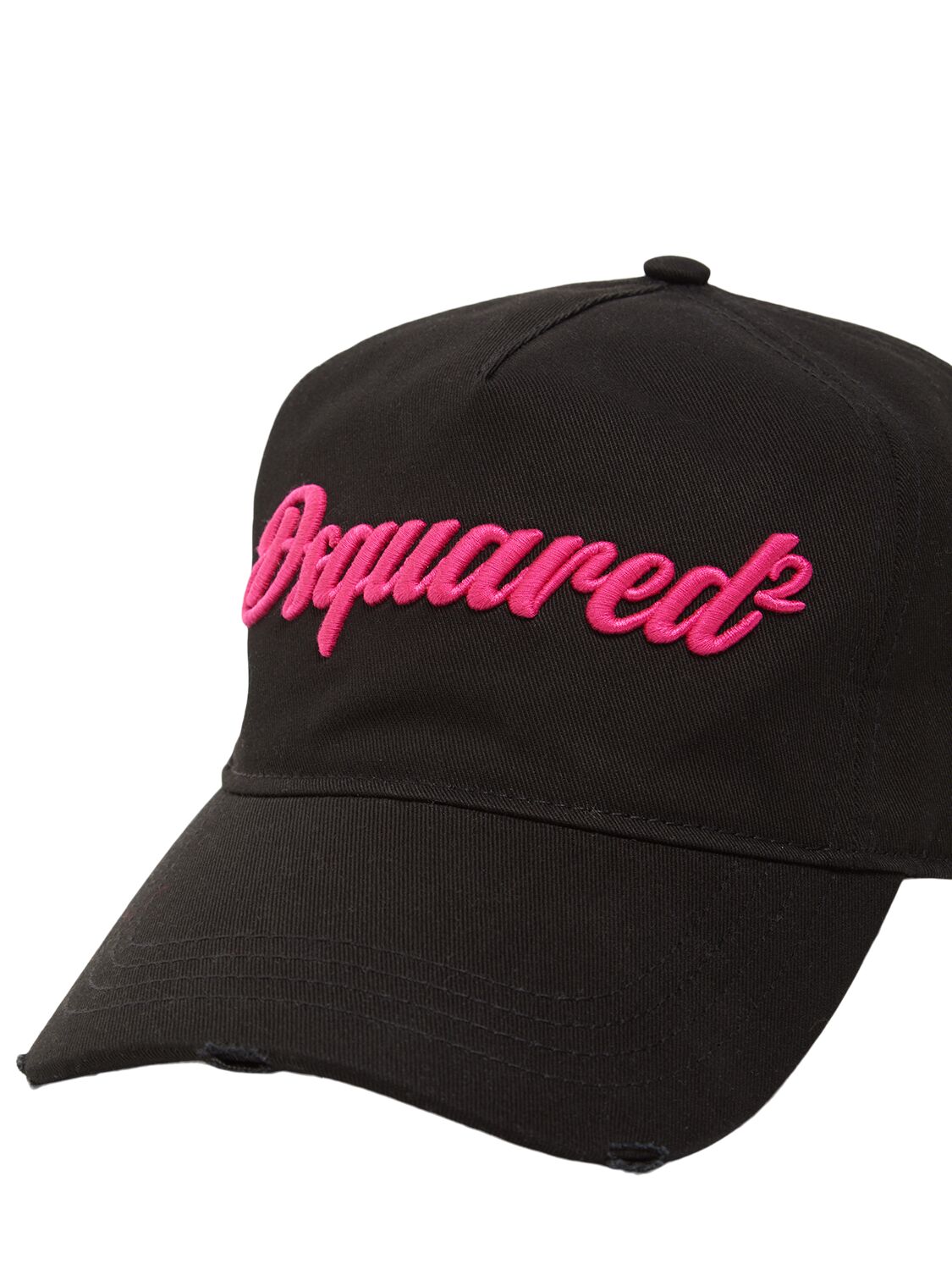 Shop Dsquared2 Logo Baseball Cap In Black/pink