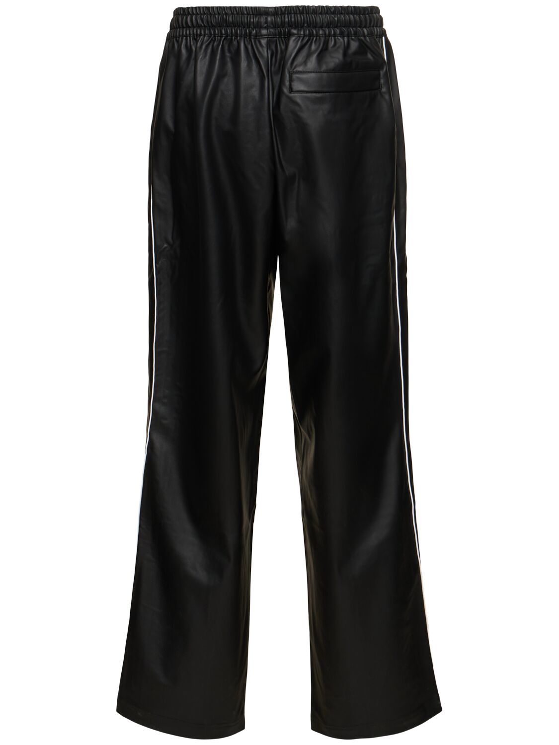 Shop Puma T7 Faux Leather Track Pants In Black