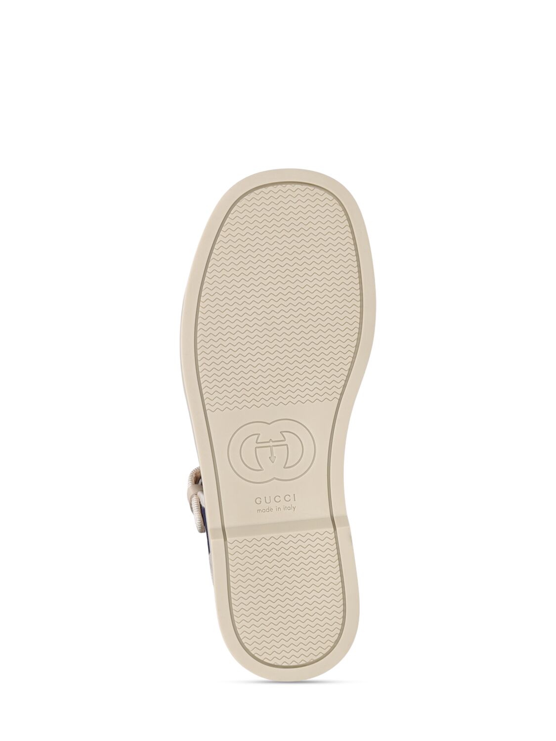 Shop Gucci Cotton Blend Sandals In White,navy