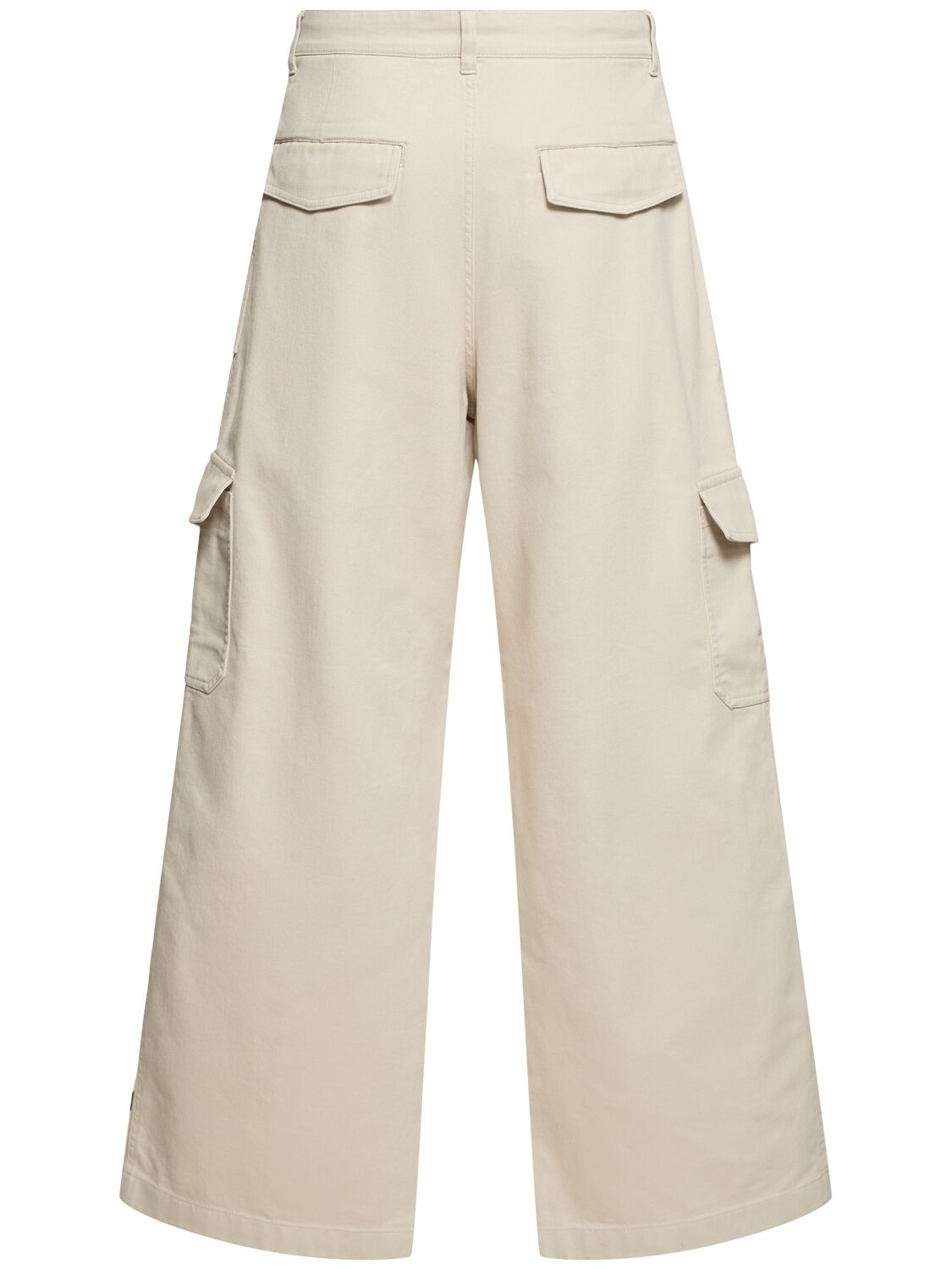 Shop Acne Studios Patson Cotton Blend Twill Cargo Pants In Ivory