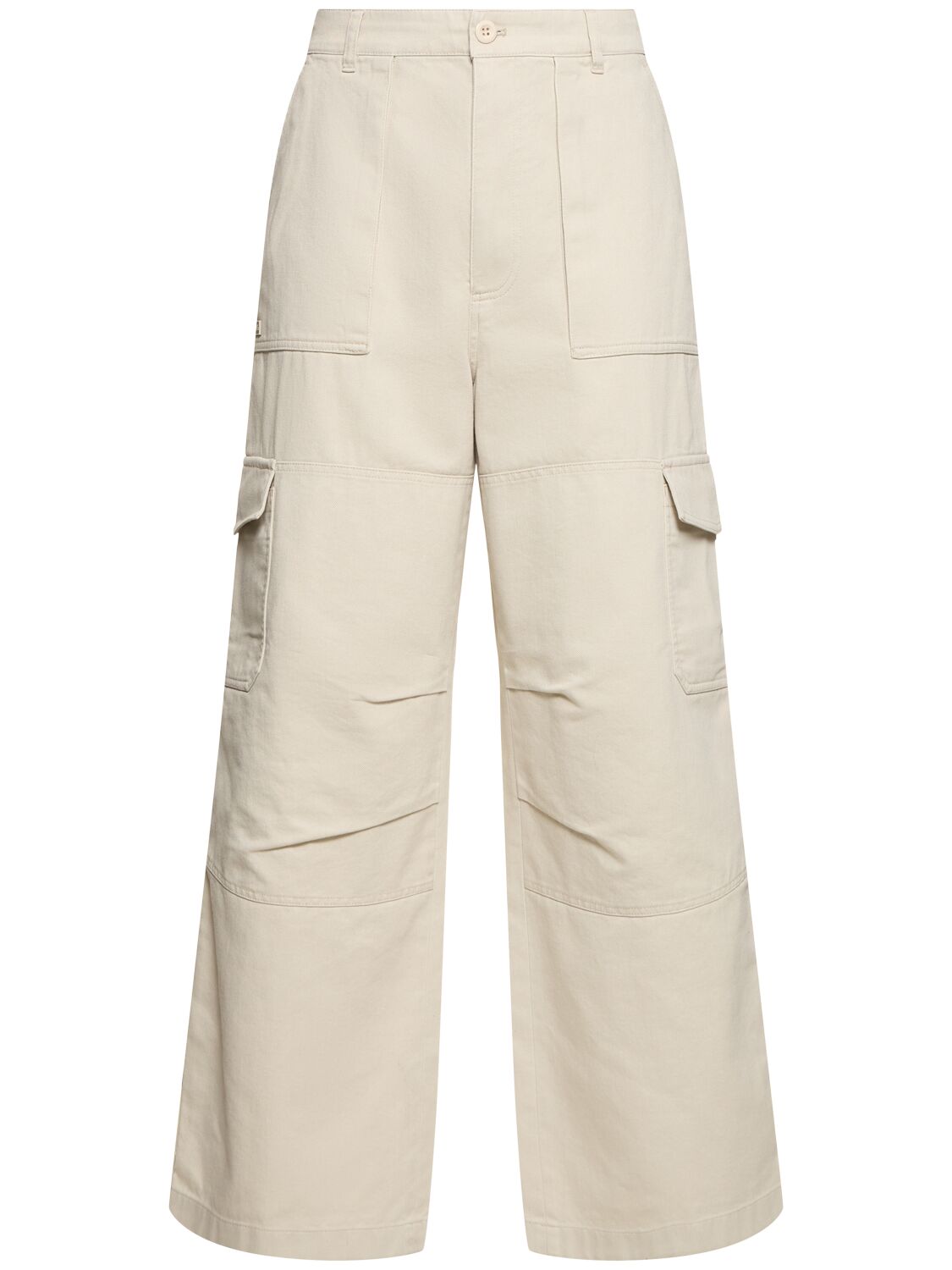 Shop Acne Studios Patson Cotton Blend Twill Cargo Pants In Ivory