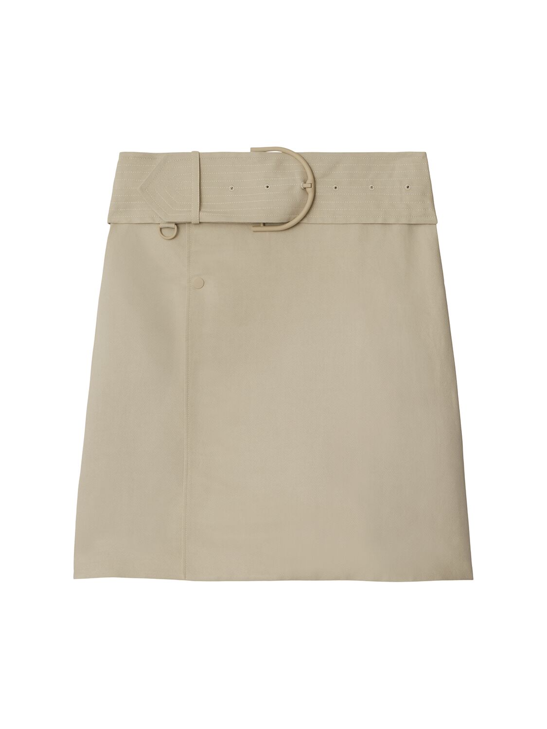 Burberry Belted Midi Skirt In Beige