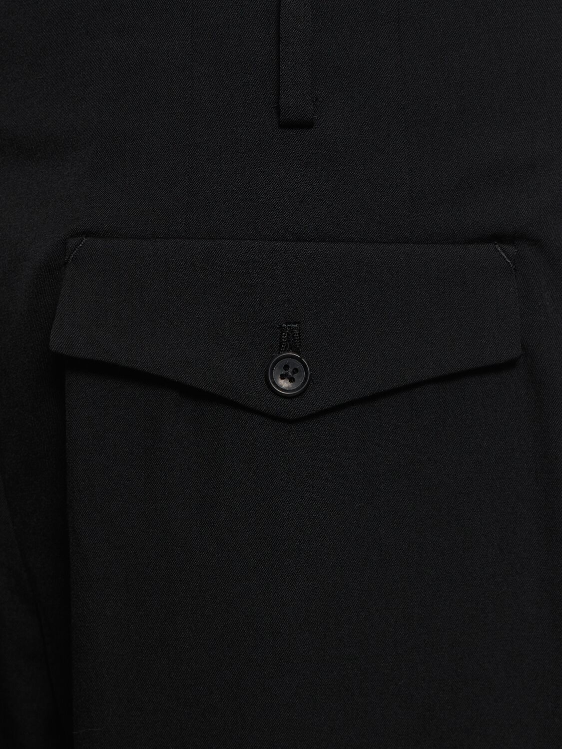 Shop Yohji Yamamoto Z-2 Tucked Gabardine Wool Pants In Black
