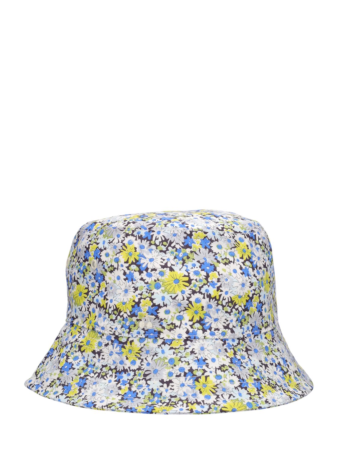 Bonpoint Kids' Printed Cotton Poplin Bucket Hat In Blue