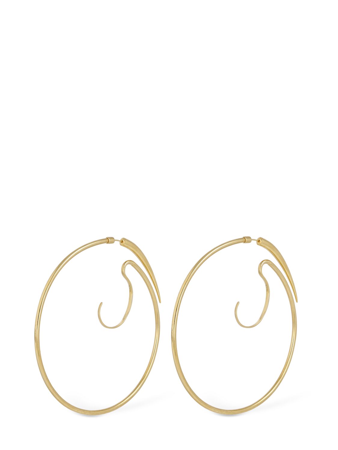 Shop Panconesi Spina Upside Down Xl Hoop Earrings In Gold